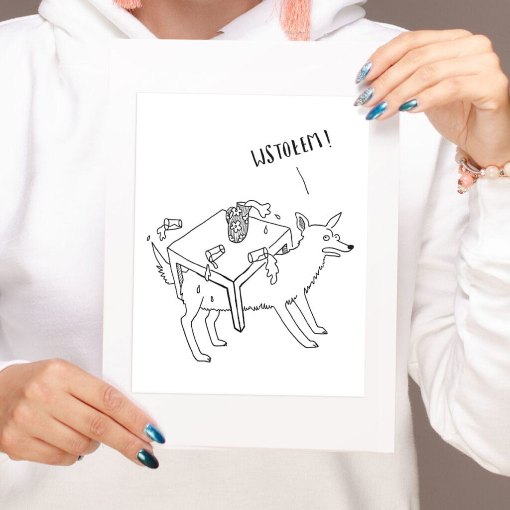 Grafika "Wstołem"