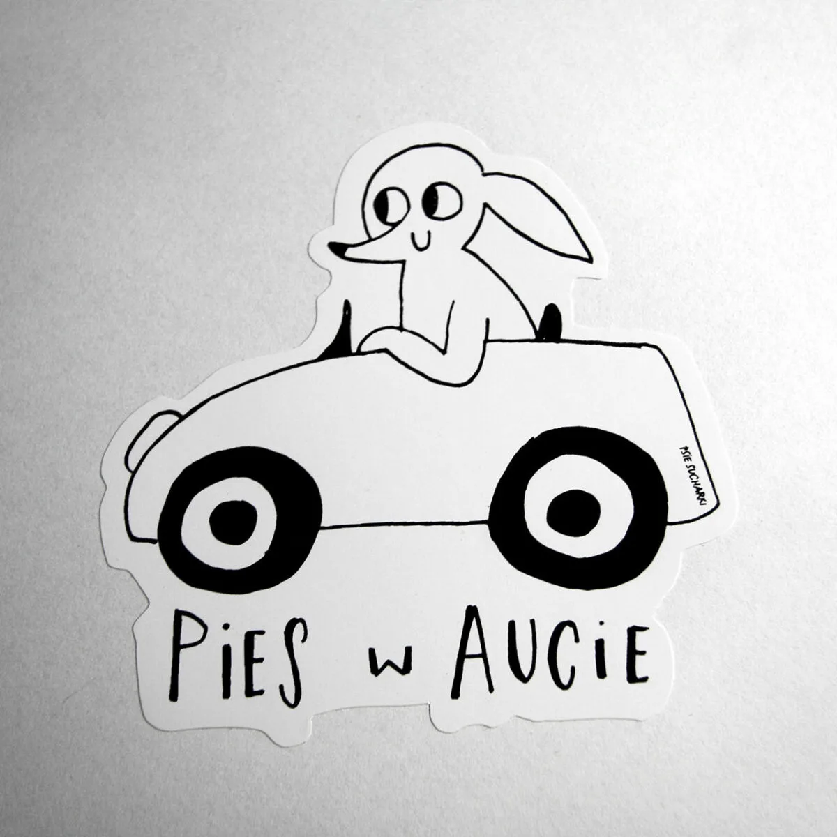 Naklejka "Pies w aucie"