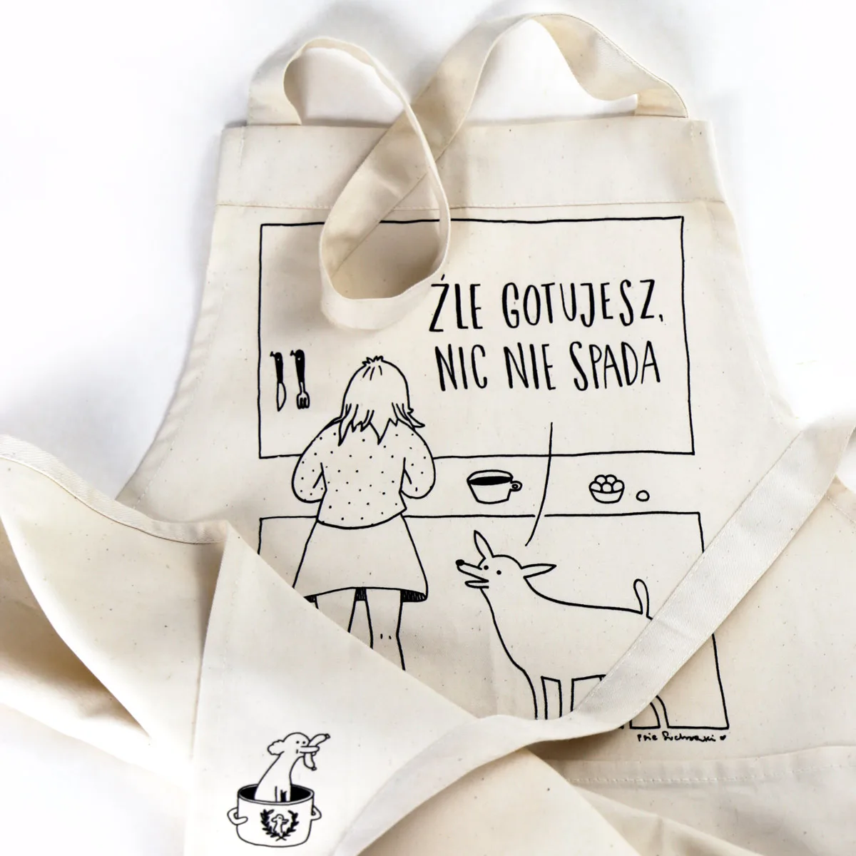 Fartuch kuchenny Źle gotujesz nic nie spada
