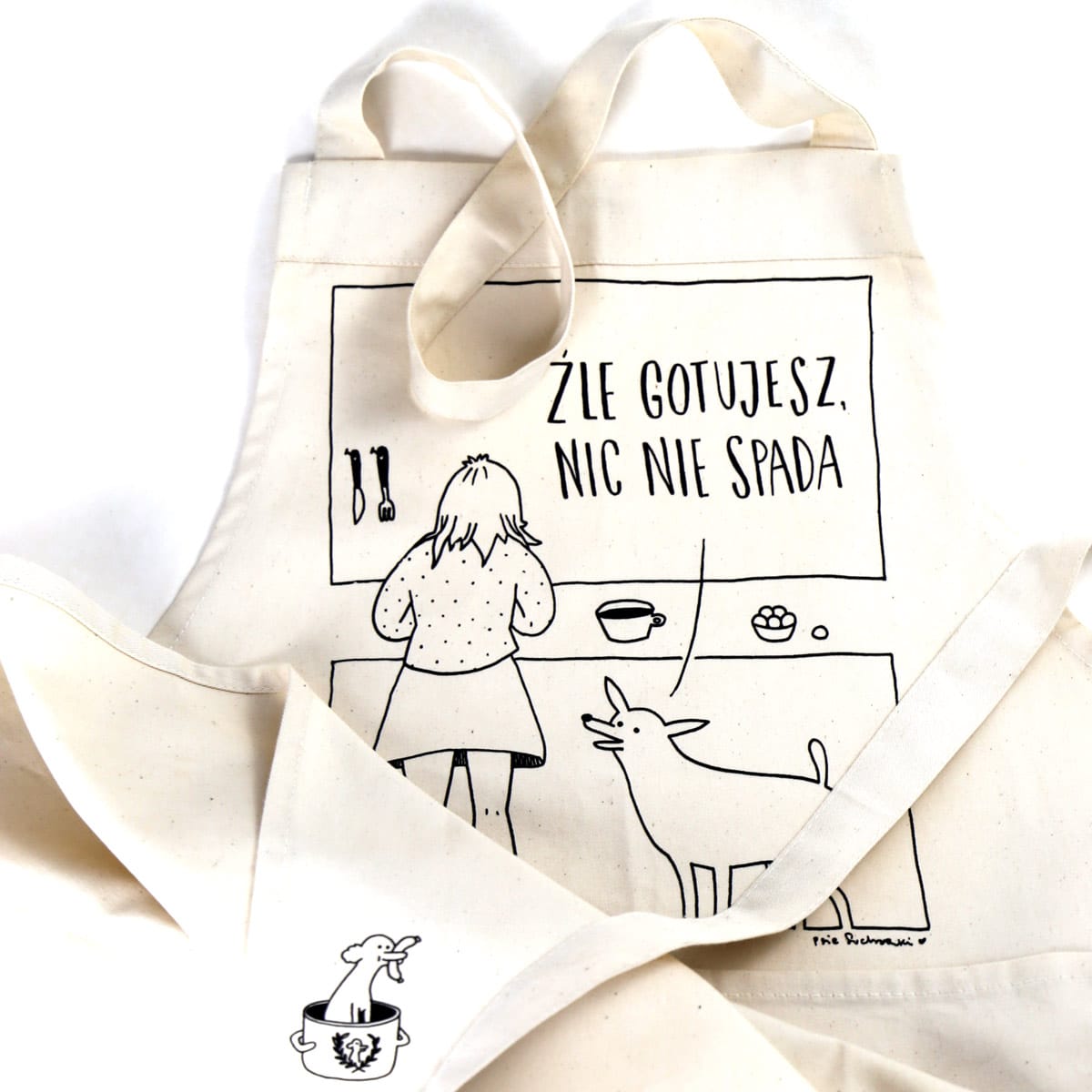 Fartuch kuchenny Źle gotujesz nic nie spada